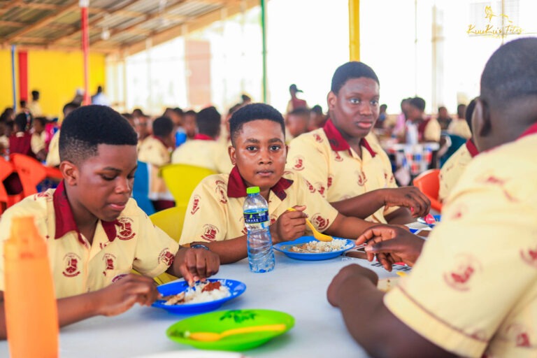 Learners enjoying their meal